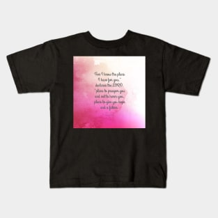 Jeremiah 29:11, Inspiring Bible Quote Kids T-Shirt